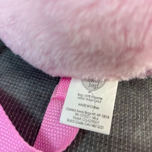 Bunny Rabbit Backpack Bag 13" Pink Plush Sequins Carried Away Easter Gift - Picture 6 of 11